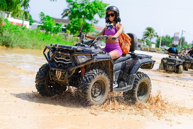 4X4 ATV adventure in Punta Cana to the cenote and Macao beach - Los Hoyos del Salado Cenote: A 25-Foot Water Cave Swim