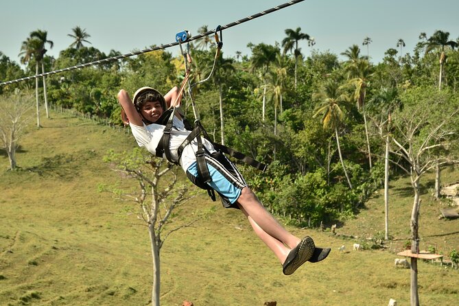 5 tours in 1 (Eco Farm/Horseback/City Tour/Buggy/Zipline) - Stop 4 and Beyond in Anamuya: Zipline Over the River and Mountain Views
