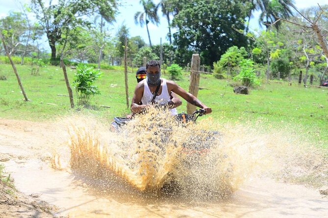 Adrenaline in 4X4 ATV through Macao Beach, Cave, Cafe Tour and Tobacco - Cave lagoon time: the coolest stop, and what to prepare for