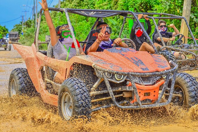 ATV and Buggy Tour in Punta Cana with Water Cave and Macao Beach - Macao Beach Time: Rinse Off, Take Photos, Swim With Care