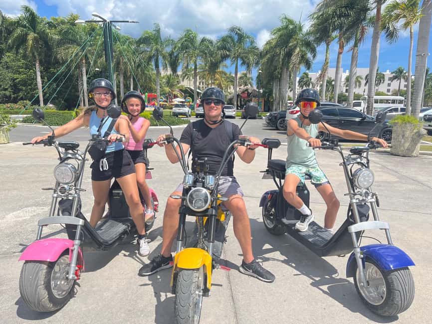 Bavaro Punta Cana: City Tour with Harley models E-Scooters - First: the scooter training and how safe it actually feels