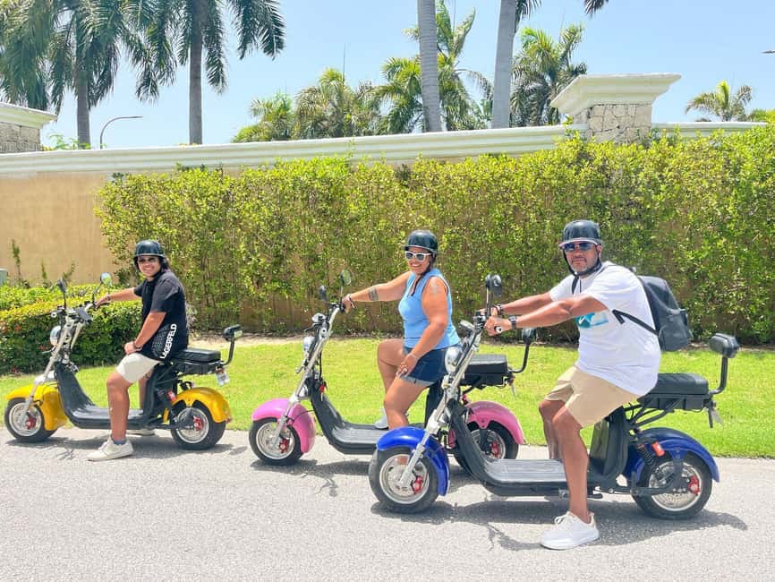 Bavaro Punta Cana: City Tour with Harley models E-Scooters - Bavaro Beach photo stop: start easy and get your balance