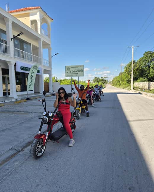 Bavaro Punta Cana: City Tour with Harley models E-Scooters - Coco Bongo area photo stop and downtown Punta Cana energy