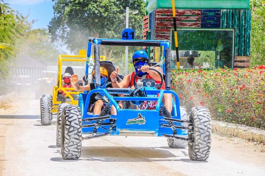 Buggy Ride, Zipline Splash & Waterfall Pool Combo with Lunch - A Dominican village museum stop with real everyday products
