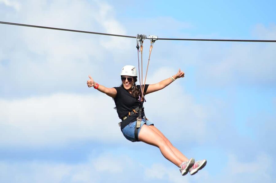 Buggy Ride, Zipline Splash & Waterfall Pool Combo with Lunch - Swimming in a cenote lagoon and finishing at the waterfall pool
