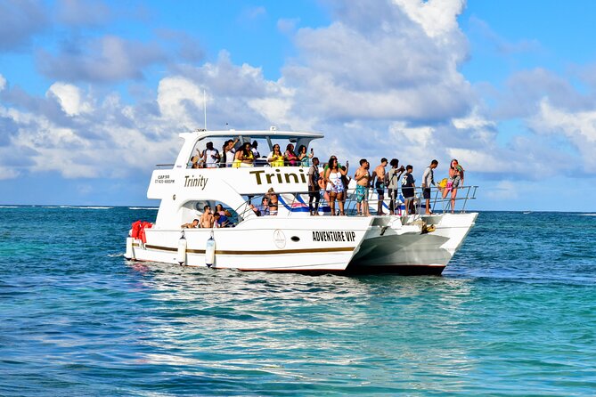 Exclusive Hip Hop Punta Cana Party Boat with Open Bar <em>Only Adult – Key Things to Know Before You Go’ /></p>
<ul>
<li><strong>DJ sound from start to finish</strong>: Hip-Hop, R&B, Dancehall, and Afro Beats keep the atmosphere upbeat</li>
<li><strong>Open bar included</strong>: Alcoholic beverages are part of the experience</li>
<li><strong>Water time that actually happens</strong>: Swim and snorkeling at Playa Bibijagua, then drinks at a <strong>waist-deep sand bar</strong></li>
<li><strong>Quick photo moments on the route</strong>: Cruise past Dolphins Island for pictures</li>
<li><strong>Takes a group, not a private vibe</strong>: Maximum of <strong>120 travelers</strong>, so expect a social crowd</li>
<li><strong>Crew attention matters</strong>: Guides like Eddy and Moise are repeatedly praised for staying engaged</li>
</ul>
<div class="twil" style="margin: 20px 0; padding: 15px 0;"><p>Turn the volume up on Punta Cana party boats</p><ul style="margin: 10px 0; padding-left: 0; list-style: none;"><li style="margin: 6px 0; line-height: 1.4;"><a href="https://exploringpuntacana.com/saona-island-day-trip-from-punta-cana-with-lunch-and-open-bar/">Saona Island Day Trip From Punta Cana with Lunch and Open Bar</a><span style="margin-left: 8px; font-size: 0.82em; color: #555; white-space: nowrap;"><span style="color: #E85D4A;">★</span> 4.5 &middot; 2,709 reviews</span></li><li style="margin: 6px 0; line-height: 1.4;"><a href="https://exploringpuntacana.com/small-group-snorkeling-cruise-with-open-bar-and-light-snacks/">Small Group Snorkeling Cruise with Open Bar and Light Snacks</a><span style="margin-left: 8px; font-size: 0.82em; color: #555; white-space: nowrap;"><span style="color: #E85D4A;">★</span> 5.0 &middot; 1,296 reviews</span></li><li style="margin: 6px 0; line-height: 1.4;"><a href="https://exploringpuntacana.com/punta-cana-booze-cruise-snorkeling-sand-bar-with-entertainment/">Punta Cana Booze Cruise, Snorkeling, Sand-Bar with Entertainment</a><span style="margin-left: 8px; font-size: 0.82em; color: #555; white-space: nowrap;"><span style="color: #E85D4A;">★</span> 4.5 &middot; 1,037 reviews</span></li><li style="margin: 6px 0; line-height: 1.4;"><a href="https://exploringpuntacana.com/full-day-atv-experience-and-booze-cruise-with-open-bar/">Full Day ATV Experience and Booze Cruise with Open Bar</a><span style="margin-left: 8px; font-size: 0.82em; color: #555; white-space: nowrap;"><span style="color: #E85D4A;">★</span> 5.0 &middot; 464 reviews</span></li></ul></div><h2>Party Boat Basics: Adult-Only, 3 to 4 Hours, and Real Value</h2>
<p>Only Adult – Party Boat Basics: Adult-Only, 3 to 4 Hours, and Real Value’ /><br />
For $65 per person, you’re not buying a fancy sit-and-sail cruise. You’re buying a half-day party format: music, drinks, and water breaks packed into about <strong>3 to 4 hours</strong>. For Punta Cana, that matters because you can burn vacation time while you’re still moving. You get activity, not just views.</p>
<p><p>The biggest value piece is the combo deal. You get an <strong>open bar with alcoholic beverages</strong>, plus <strong>snacks</strong> and <strong>fresh tropical fruits</strong>, and you still have swimming and snorkeling stops. If you’re the type who normally spends extra on drinks or separate beach time, this is the kind of bundled experience that can feel like a win.</p>
</p>
<p><p>One more thing: it’s <strong>Only Adult</strong>, and the vibe is party-forward. That’s good if your goal is socializing and dancing. It’s not ideal if you booked for a calm, low-volume day.</p>
</p>
<h2>Getting on Board: Pickup, Mobile Ticket, and What to Bring</h2>
<p><img width="669" height="446" decoding="async" src=