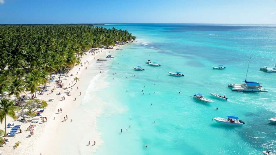 From Punta Cana: Saona Island Day Trip with Buffet Lunch - From Punta Cana pickup to Bayahibe, the road is part of the deal