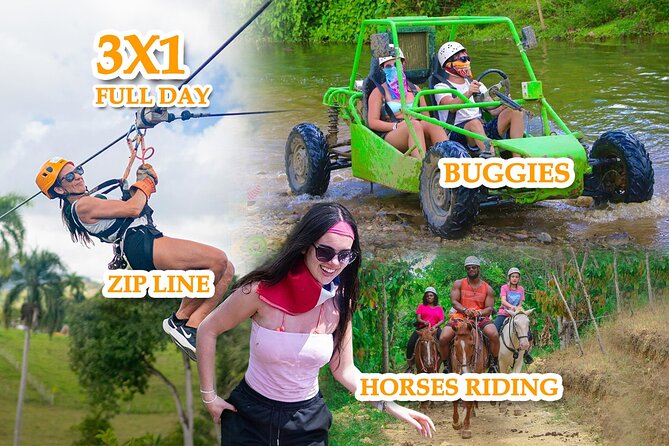 Full Pack Buggies + Horses + Zip Line + Food in Punta Cana - Key combo tour highlights at a glance