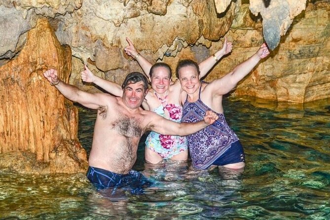Horseback Riding and Buggy and Macau Cave and Beach Tour - Cooling off in Macau Cave with crystal clear water