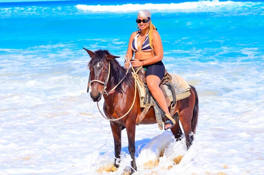 Horseback Riding at Macao Beach and River with Transfers - Value for $62: Transfers, Water, and a Guided Ride