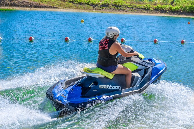 Jet Ski Punta Cana Water Park with Zipline & Inflatable Course - The 200-meter zipline over the lake