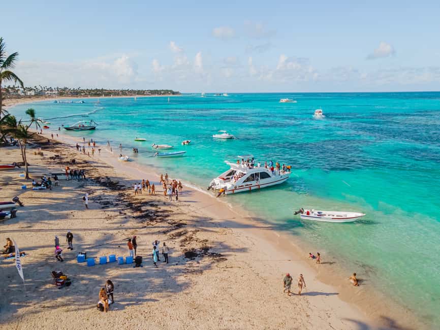 Private Party Boat Tour with Drinks and Snacks in Punta Cana - La Piscina Natural, Waist-Deep Water and a Floating Bar