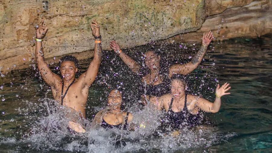 Punta Cana: Amazing Adventures Buggy Macao Beach Cenote - The cenote cave stop: refreshing water, but don’t expect a perfect flow