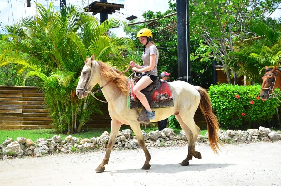 Punta Cana: Bávaro Adventure Park Horse Riding & Waterfalls - Dominican lunch after the swim: simple, local, and included