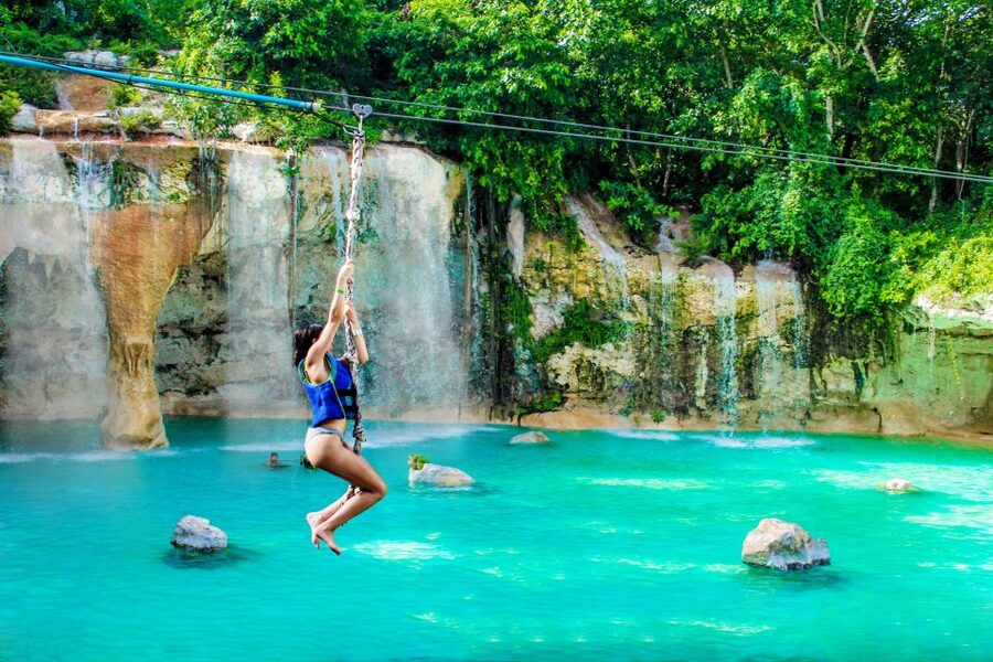 Punta Cana: Blue Hole and Scape Park Cap Cana Entry Ticket - Rope Runners: swing and soar through the treetops