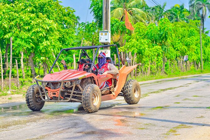 Punta Cana Buggy Adventure to Macao Beach with Taino Cave Swim - Buggy driving through Macao: mud, dunes, and the real off-road fun