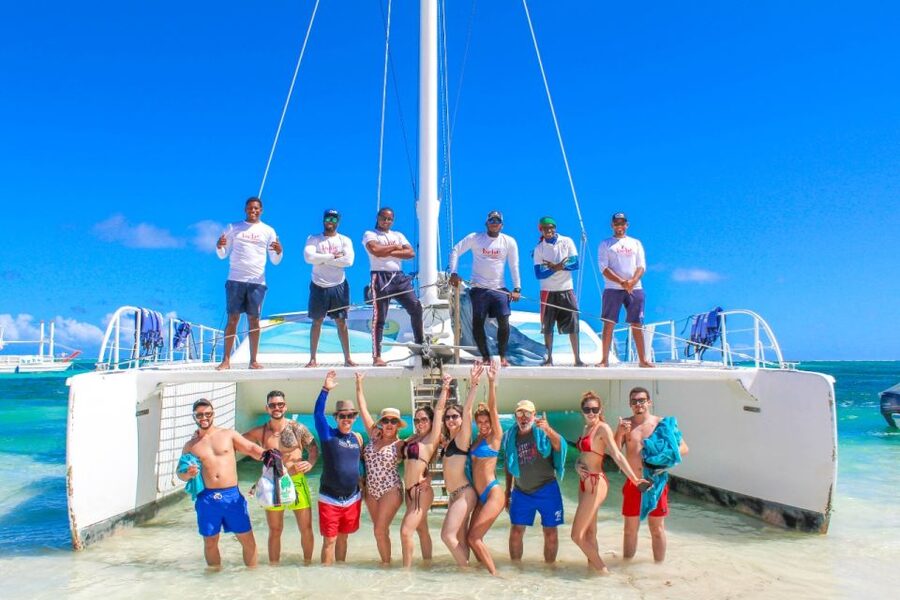 Punta Cana: Catamaran Family Tour - The natural pool swim stop: worth the timing