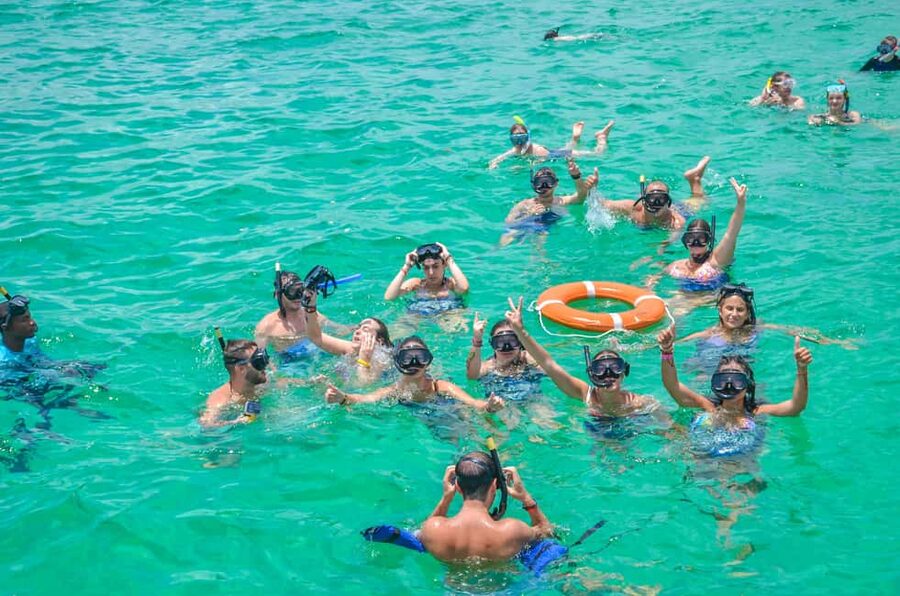 Punta Cana: Catamaran Family Tour - Snorkeling stop: calm water first, gear already handled