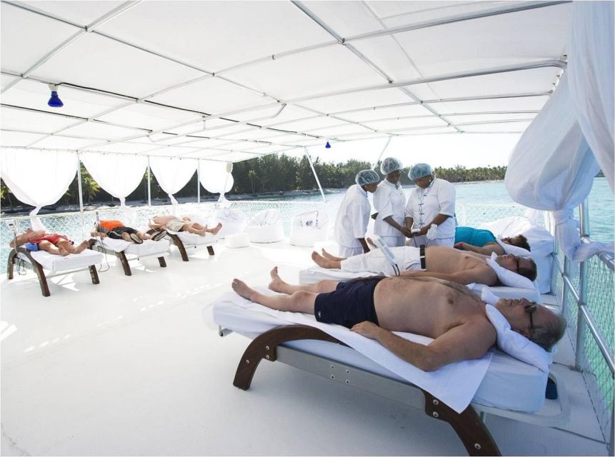 Punta Cana Floating Ocean Spa Experience with Massage & Yoga - Lunch at the sea restaurant, plus the dolphin swim stop question