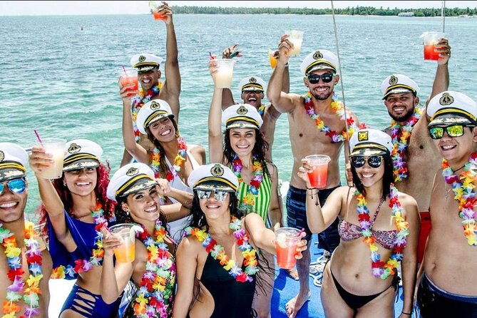 Punta Cana Party Booze Cruise, open bar, snorkeling Only Adult - Snorkeling at Coral Reefs, Plus Dolphin Island Chances