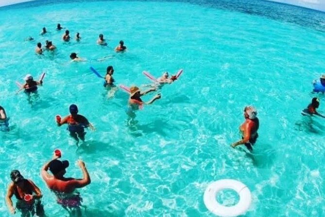Punta Cana Party Booze Cruise, open bar, snorkeling Only Adult - The Beach Stop and the Sandbar Natural Pool (Floating Water Pad Time)