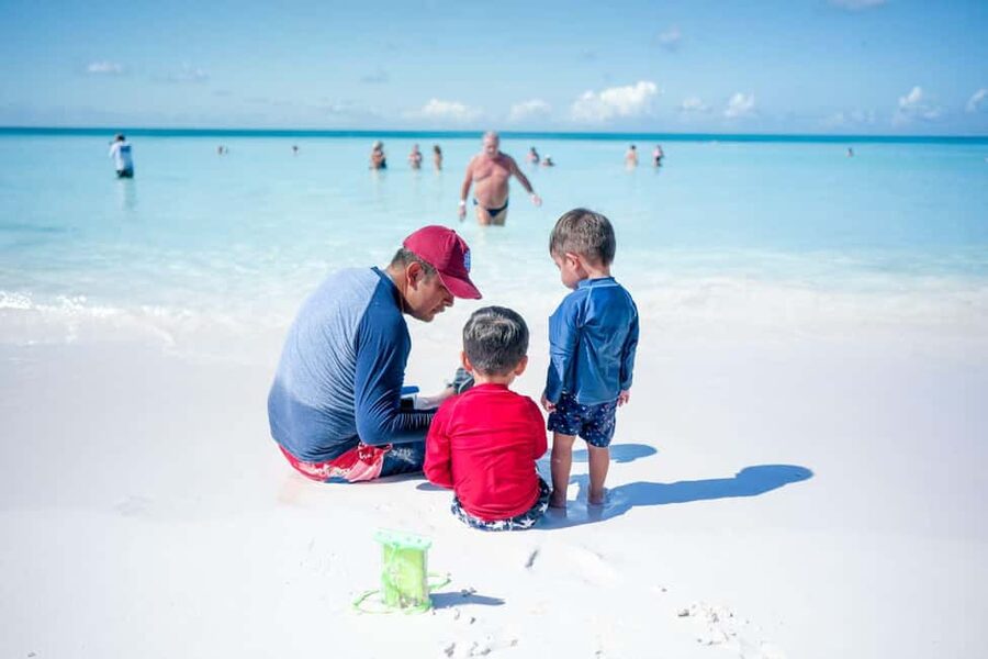Punta Cana: Saona Island VIP 4 first-class beach and sunset - The Natural Pool swim: shallow, clear water that sets the pace