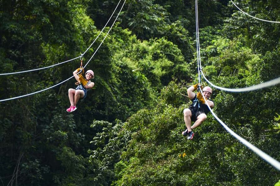 Punta Cana: Ziplines Adventures & Monkeyland Entry - Zip lines over the mountains of La Altagracia
