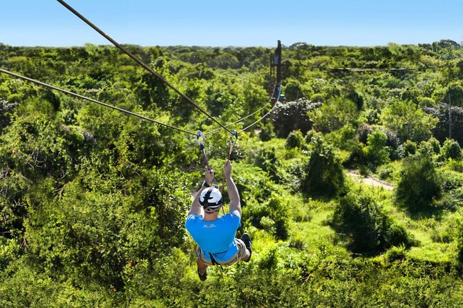 Punta Cana Ziplines, Hanging Bridge, and Waterfall Pool Adventure - Punta Cana Zip Lines, Hanging Bridge, and Waterfall Pool: The Big Idea