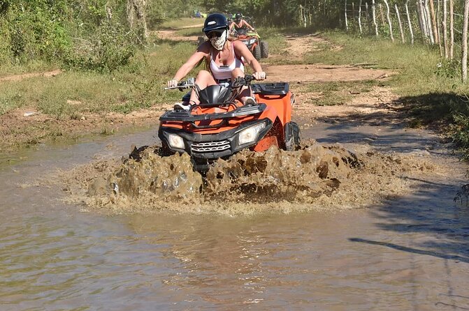 River Cave and Macao Beach Half-Day Quad Bike Adventure - ATV trails in Punta Cana: fun riding time, with real dirt