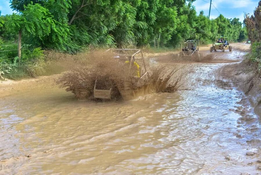 Ultimate Buggy Expedition from Punta Cana with blue cenote - Riding the buggy through northern Punta Cana farmland