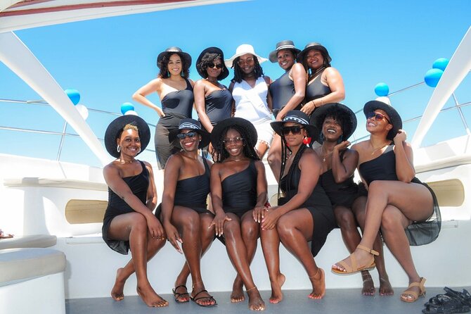 VIP Premium Yacht -Party Boat-Brunch - Dolphins, stingrays tank, and the natural pool stop
