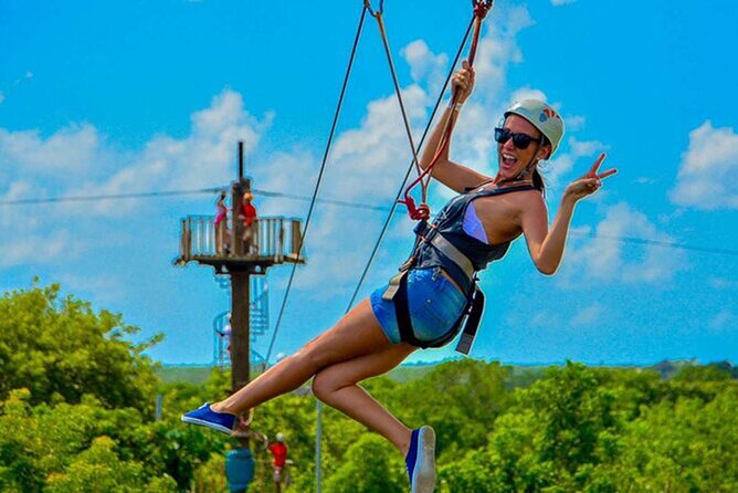 Zip Line or Canopy Zip Line Tours from Punta Cana - Racing a Friend on Parallel Dual Cables